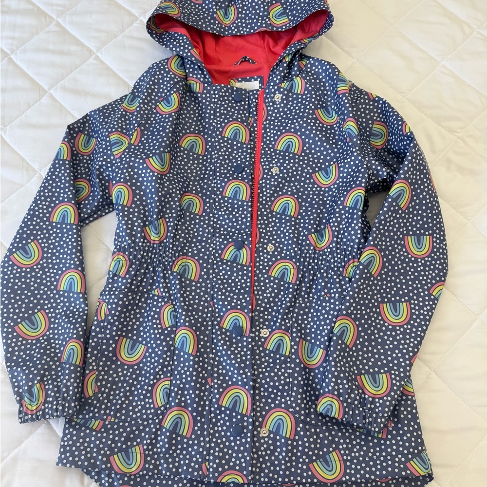 Cat & Jack Pink and Navy Polka Dot Raincoat
